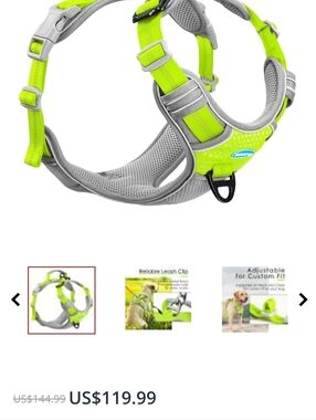 ThinkPet High-Visibility Dog Vest Jacket | Medium | Neon Yellow & Black